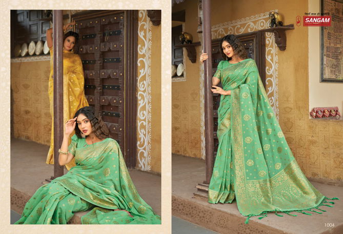 Sangam Hast Kala New Exclusive Wear Designer Cotton Handloom Saree Collection